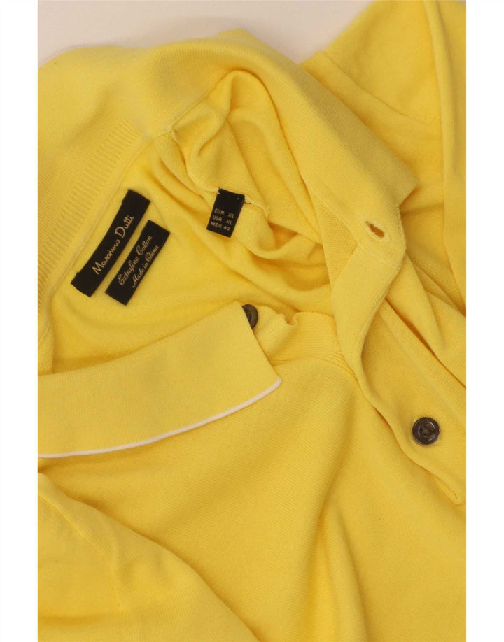 Massimo Dutti muška polo majica XL žuti pamuk