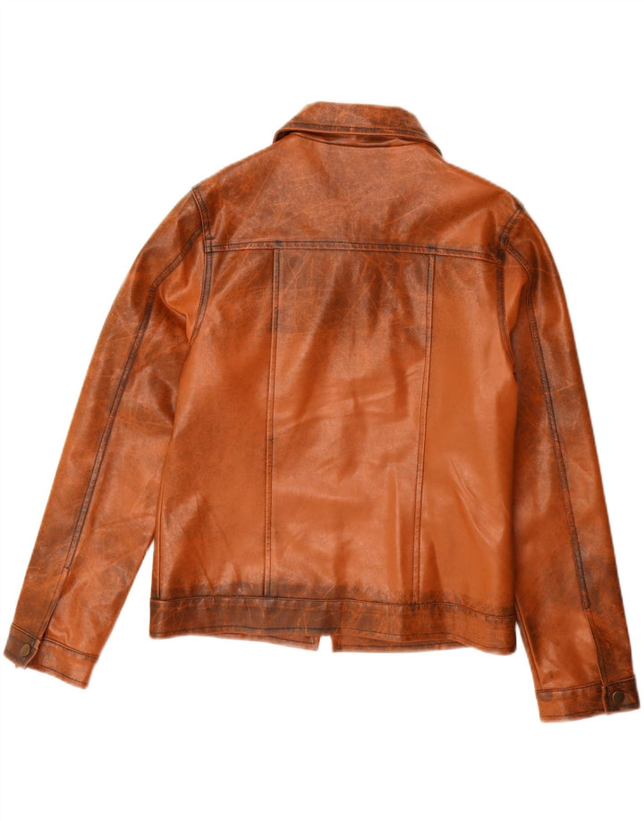 VINTAGE ženska kožna jakna UK 14 velika smeđa