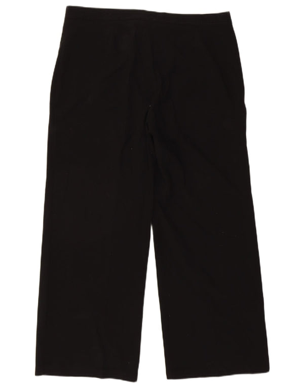 Marks & Spencer ženske široke ležerne hlače UK 16 Large W34 L27 crne