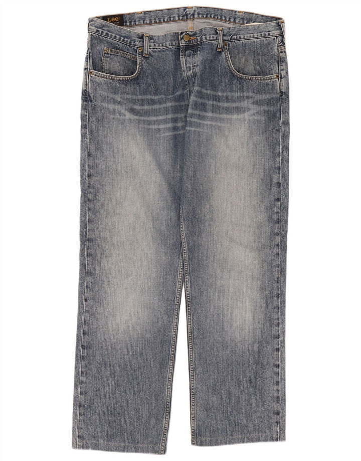 Lee Mens Seattle Straight Jeans W40 L31 Plavi pamuk