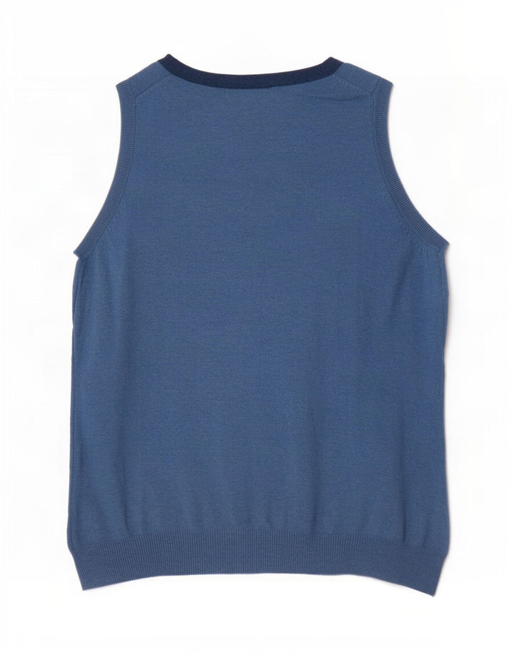Boden Womens Vest Tank Top UK 10 Small Blue Cotton