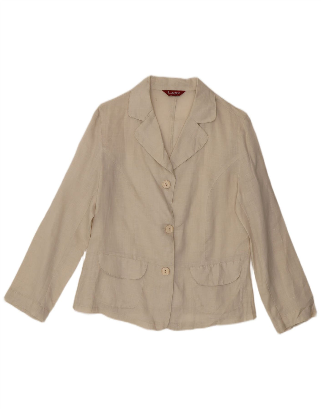 Vintage ženska košulja bluza UK 14 srednje bež lan