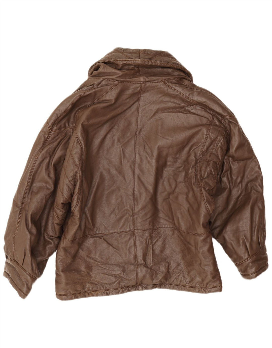 Carla Buti ženska prevelika kožna jakna IT 46 Large Brown