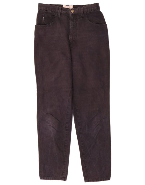 Armani Womens High Waist Tapered Jeans W28 L29 Black Cotton