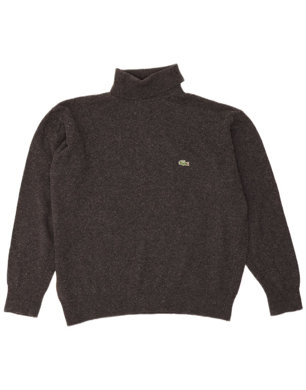 Lacoste muški pulover s rol izrezom, veličina 6 XL, siva janjeća vuna