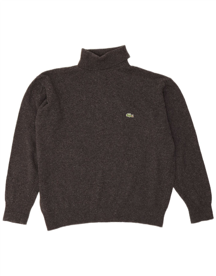 Lacoste muški pulover s rol izrezom, veličina 6 XL, siva janjeća vuna