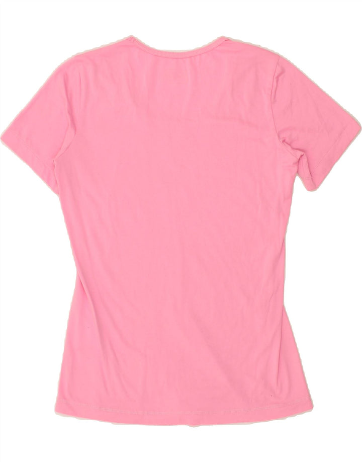 CHAMPION Womens Graphic T-Shirt Top UK 14 Large Pink Polyester Vintage Champion and Second-Hand Champion from Messina Hembry 