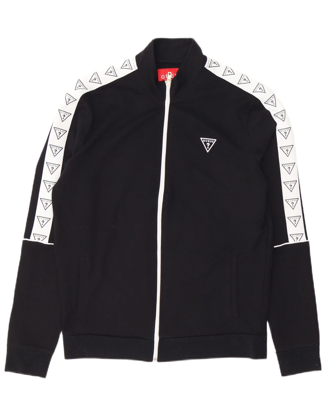 GUESS Muška gornja jakna trenirke Graphic Small Black Colourblock Rayon
