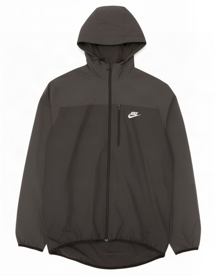 Nike Muška kišna jakna s kapuljačom UK 38 Srednje crni poliester