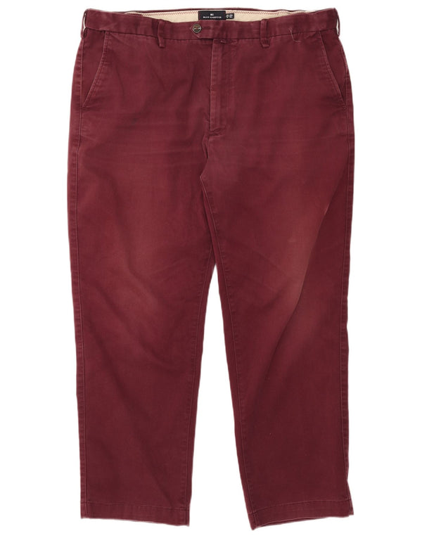 Marks & Spencer muške uske chino hlače Blue Harbor W40 L29 Ljubičasti pamuk