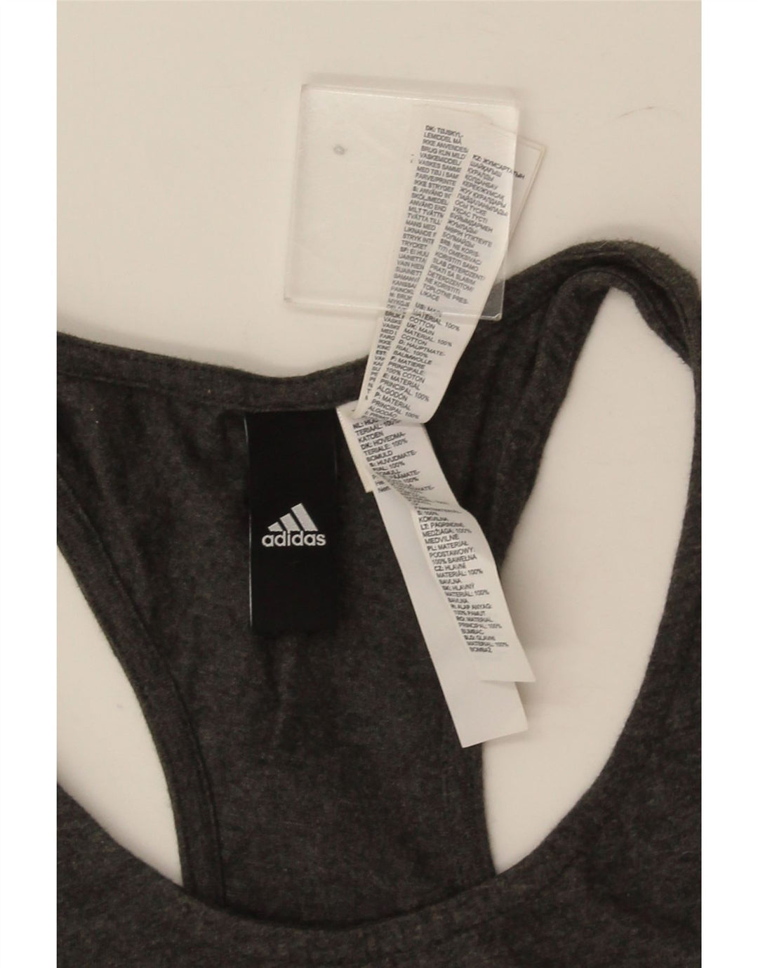 Adidas ženski grafički prsluk UK 12/14 srednje sivi pamuk