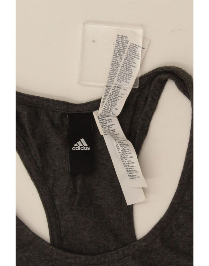 Adidas ženski grafički prsluk UK 12/14 srednje sivi pamuk