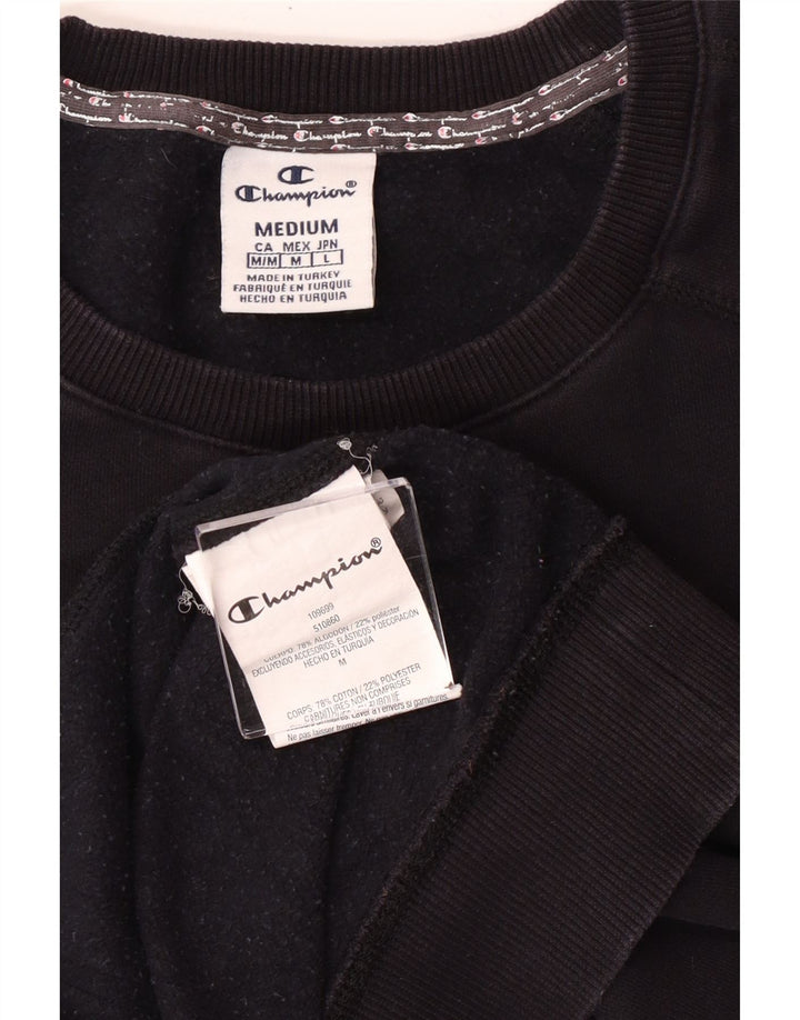 CHAMPION Ženski džemper s grafičkim motivima UK 14 Srednji crni pamuk