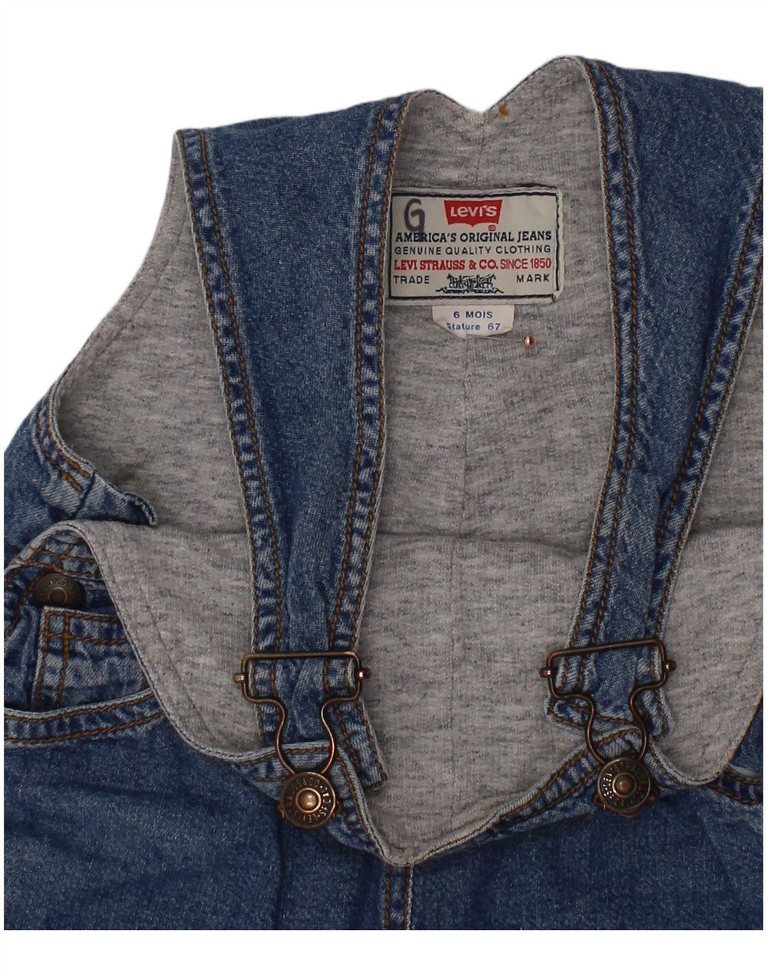 Ravne traperice LEVI'S Baby Boys Dungarees 3-6 mjeseci W24 L8 Plava