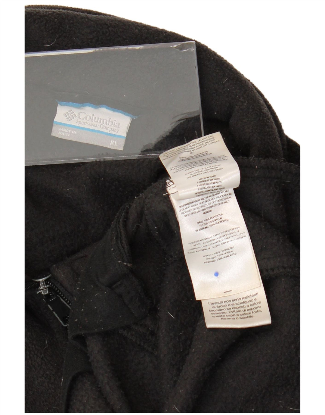 COLUMBIA muška jakna od flisa UK 42 XL crni poliester