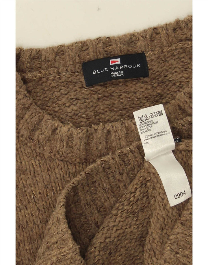 Marks & Spencer, veliki smeđi muški pulover s okruglim izrezom Blue Harbor