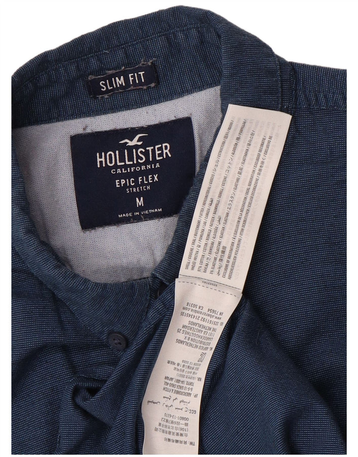 Hollister muška uska košulja Srednje tamnoplavi pamuk