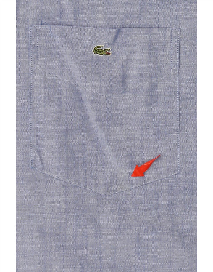 LACOSTE Muška košulja kratkih rukava Veličina 40 srednje plavi pamuk