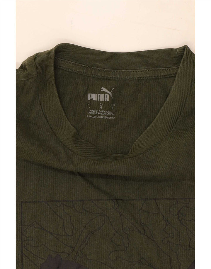 Puma muška majica s grafičkim motivima, veliki kaki