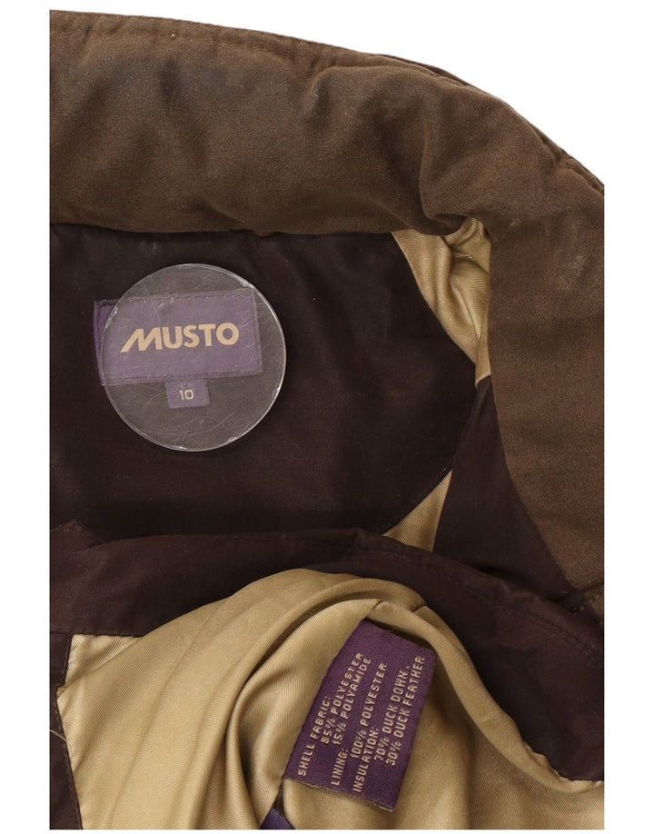Musto ženska podstavljena jakna UK 10 mali smeđi poliester