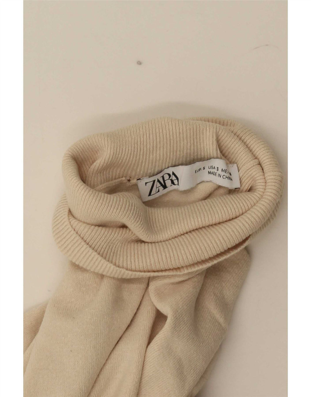 Zara ženski pulover s rol izrezom UK 10 Small Beige