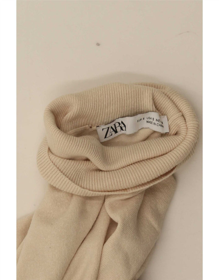 Zara ženski pulover s rol izrezom UK 10 Small Beige