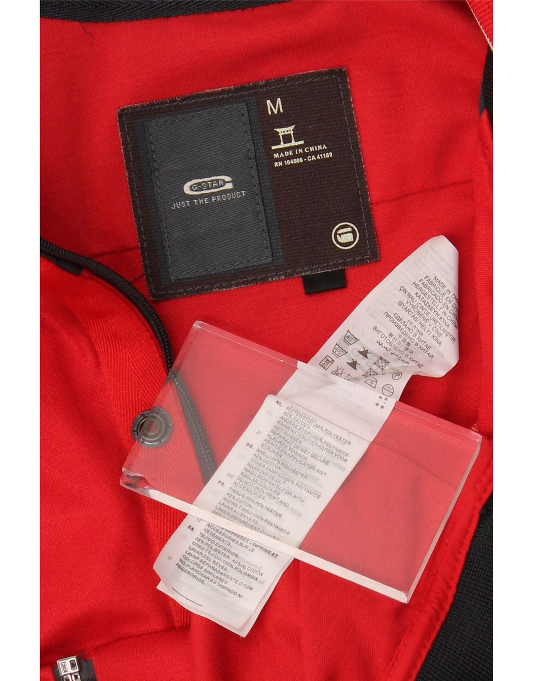 G-STAR muška grafička gornja jakna trenirke srednje crvene boje od poliestera