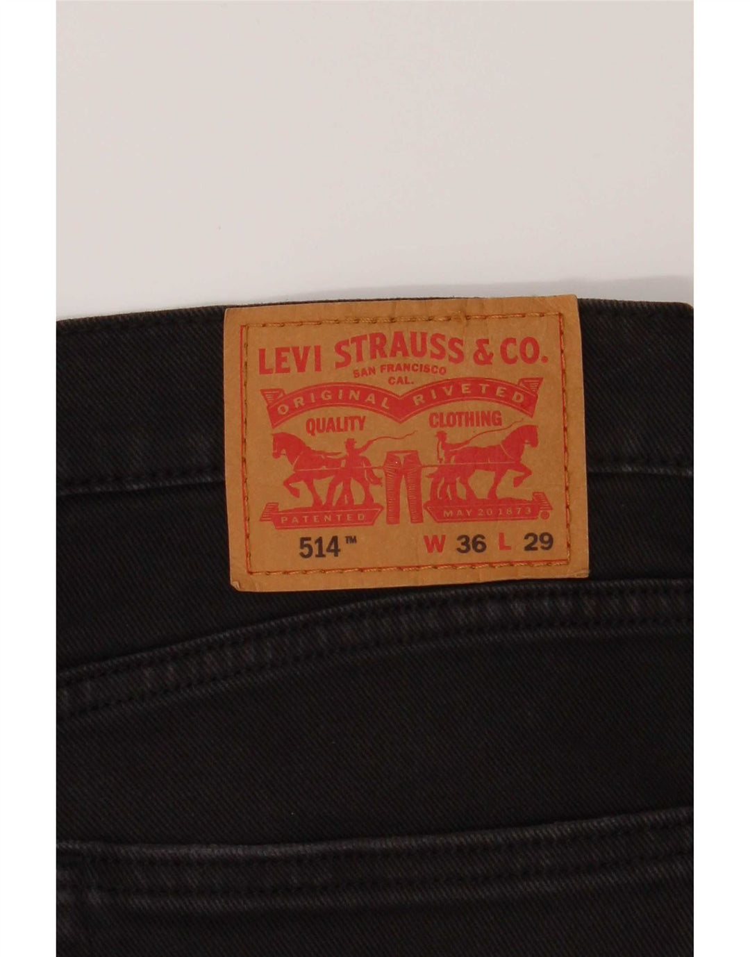 Levi's muške 514 ravne traperice W36 L26 crni pamuk