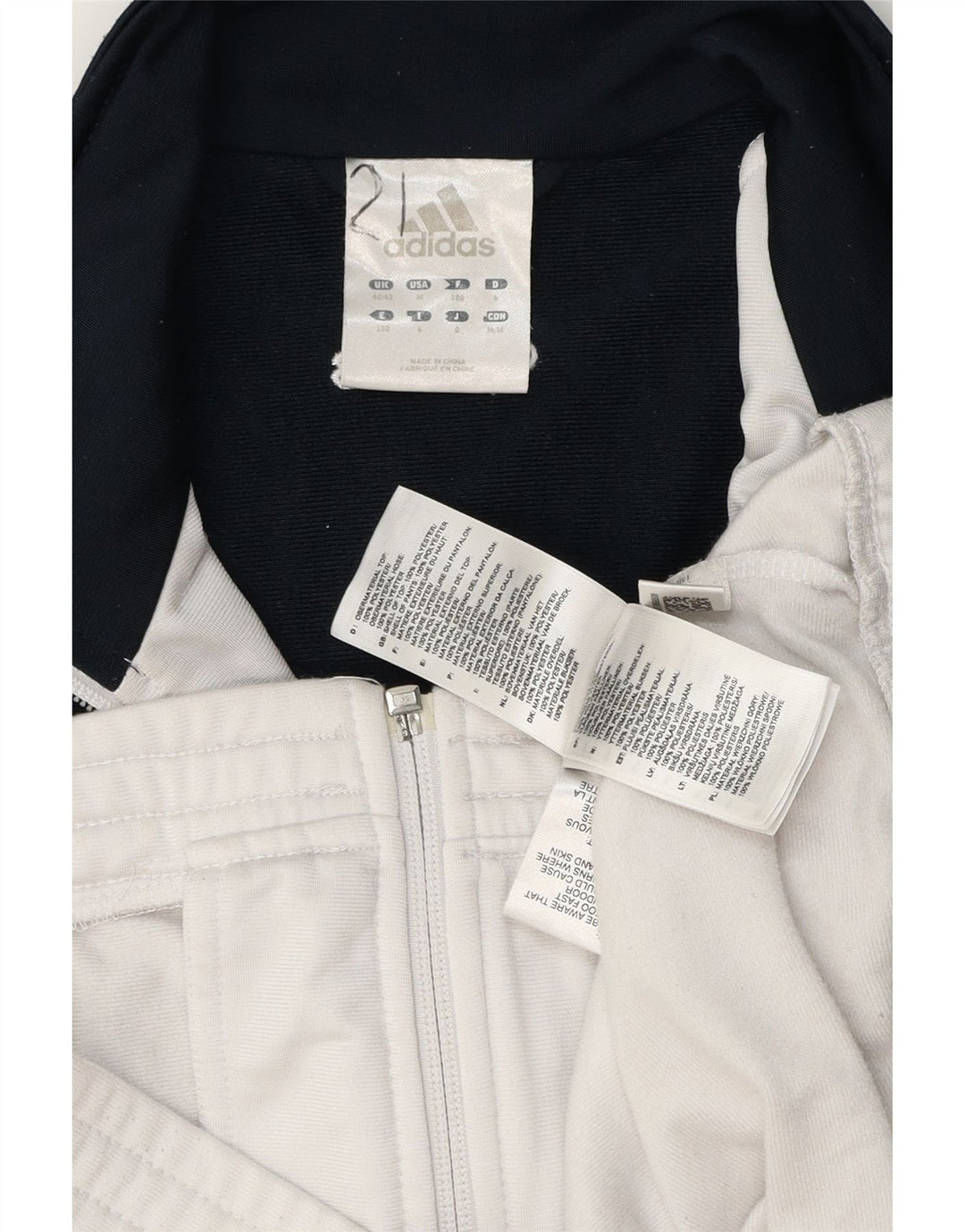 ADIDAS muška gornja jakna za trenirku UK 40/42 srednje bijele boje