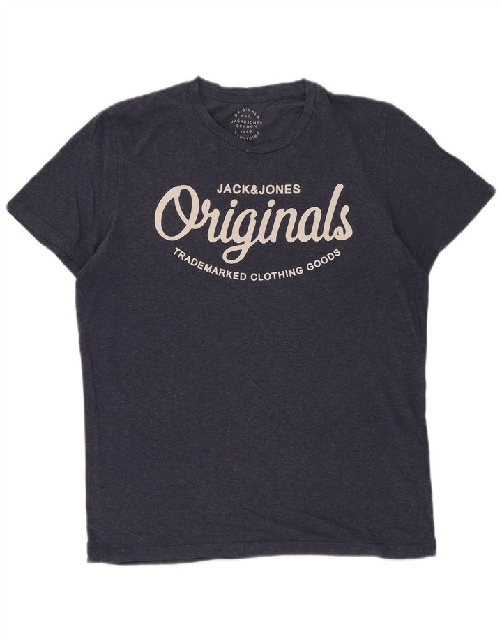 Jack & Jones muška majica kratkih rukava srednje veličine tamnoplavi pamuk