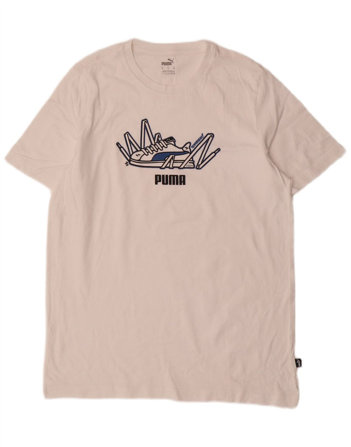 Puma muška majica s grafičkim motivima srednje bijele boje