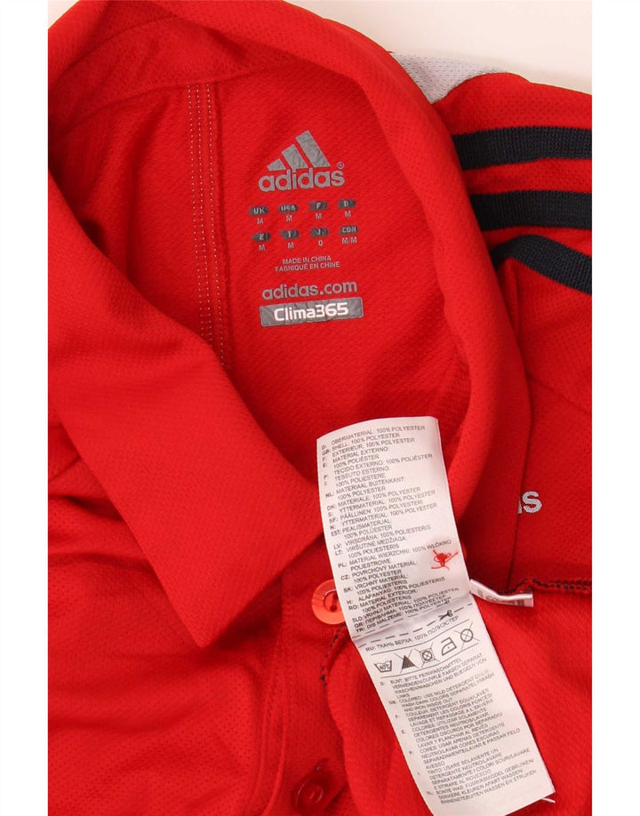 Adidas muška polo majica Clima 365 Medium Red Colourblock Poliester