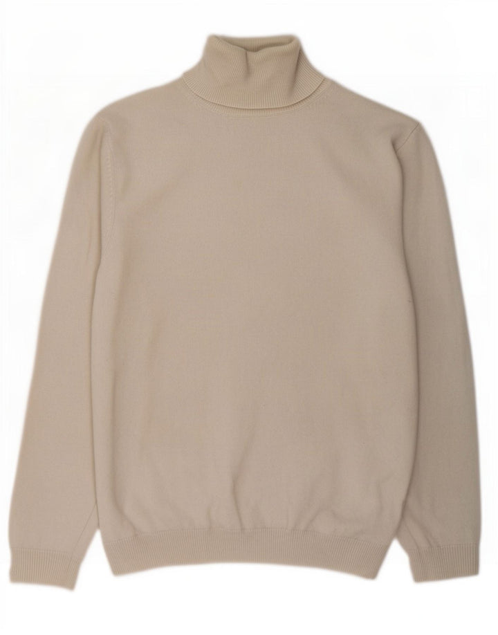 Massimo Dutti ženski pulover s rol izrezom UK 16 Veliki bež vuneni