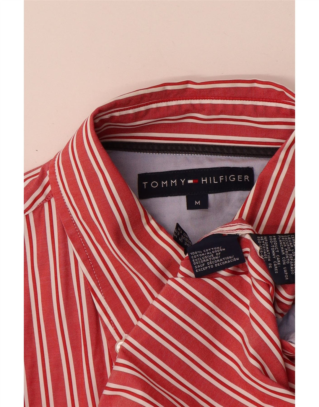 Tommy Hilfiger muška košulja, pamuk srednje crvene pruge