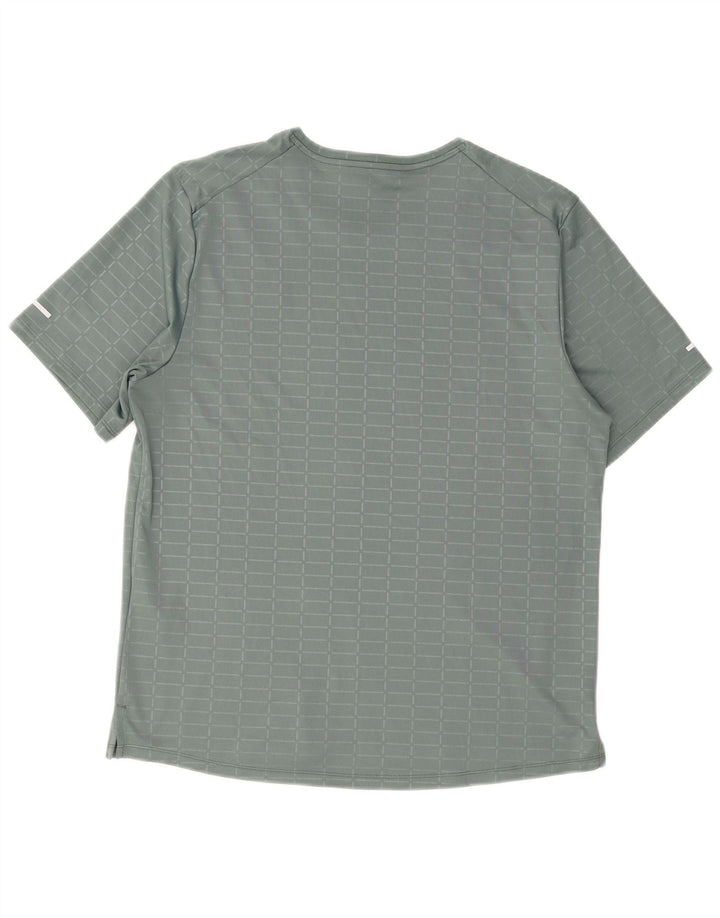 Nike Dri Fit majica kratkih rukava Srednje sivi karirani poliester