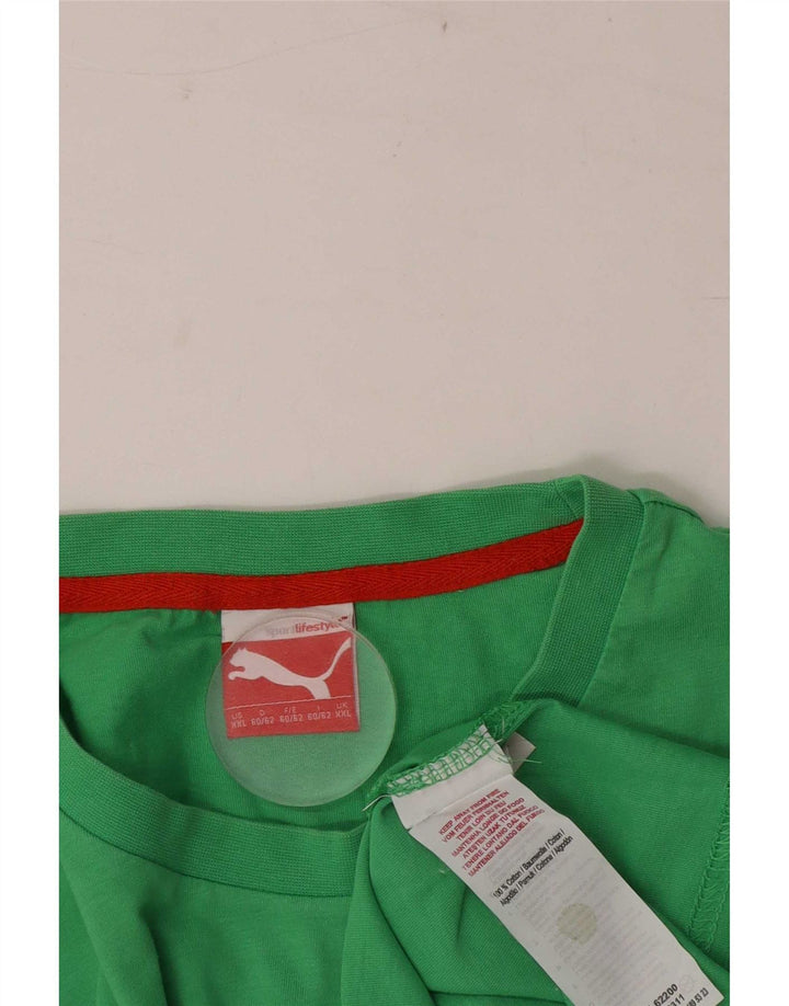 Puma muška majica kratkih rukava 2XL zeleni pamuk