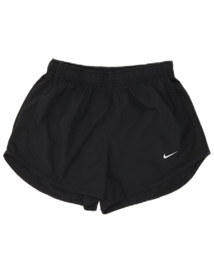 Nike Ženske Dri Fit Sportske Kratke Hlače UK 8 Mali crni poliester