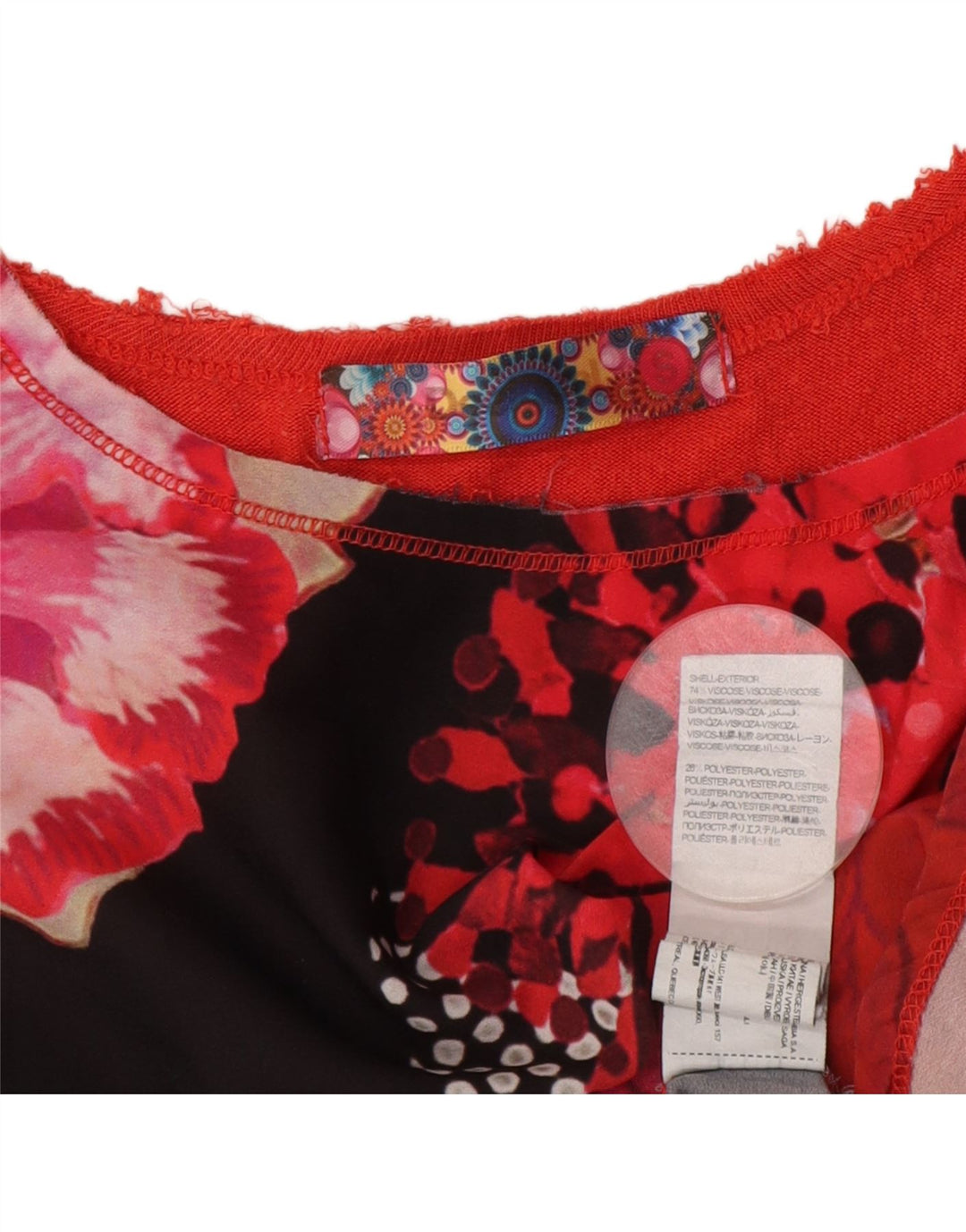Desigual ženska majica kratkih rukava s ludim uzorkom UK 10 Small Red Floral
