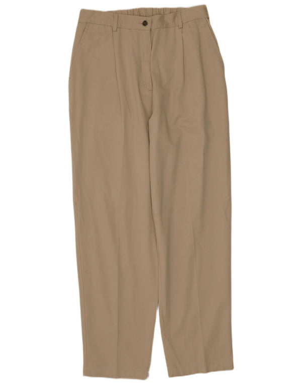 L.L.BEAN Ženske chino hlače s visokim strukom US 12 Large W30 L30 Bež