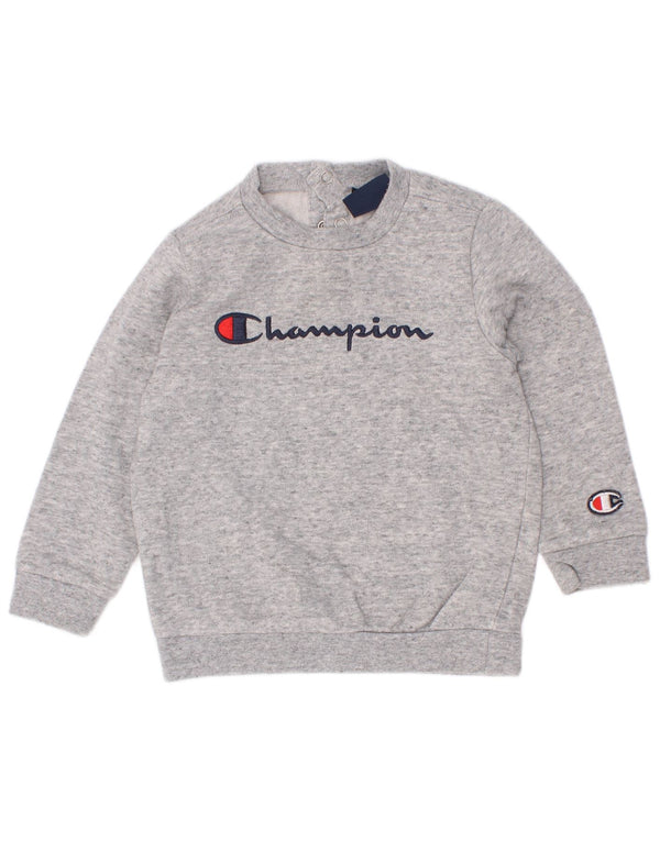 Champion Baby Boys Graphic Sweatshirt Džemper 9-12 mjeseci Mali sivi s flekama
