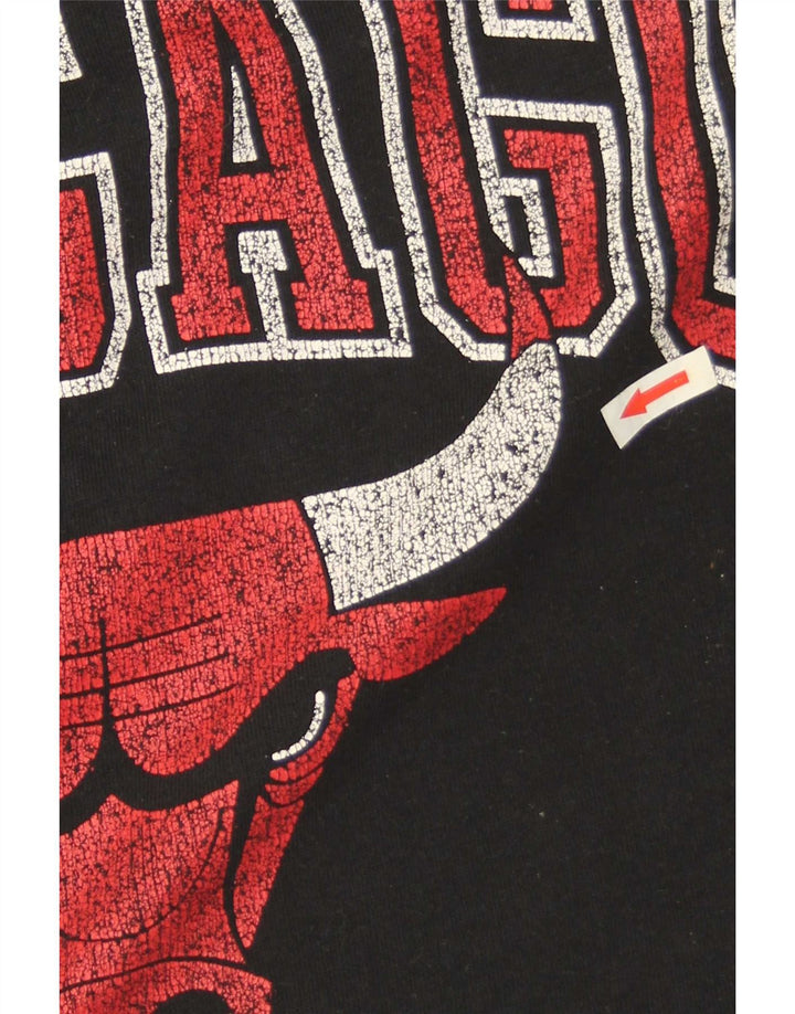 NBA muška majica Chicago Bulls s grafičkim predimenzioniranim malim crnim džemperom