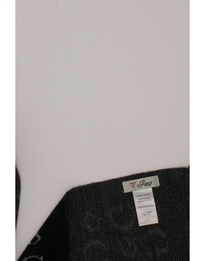 Guess ženski grafički pravokutni šal jedne veličine crni akrilni logotip