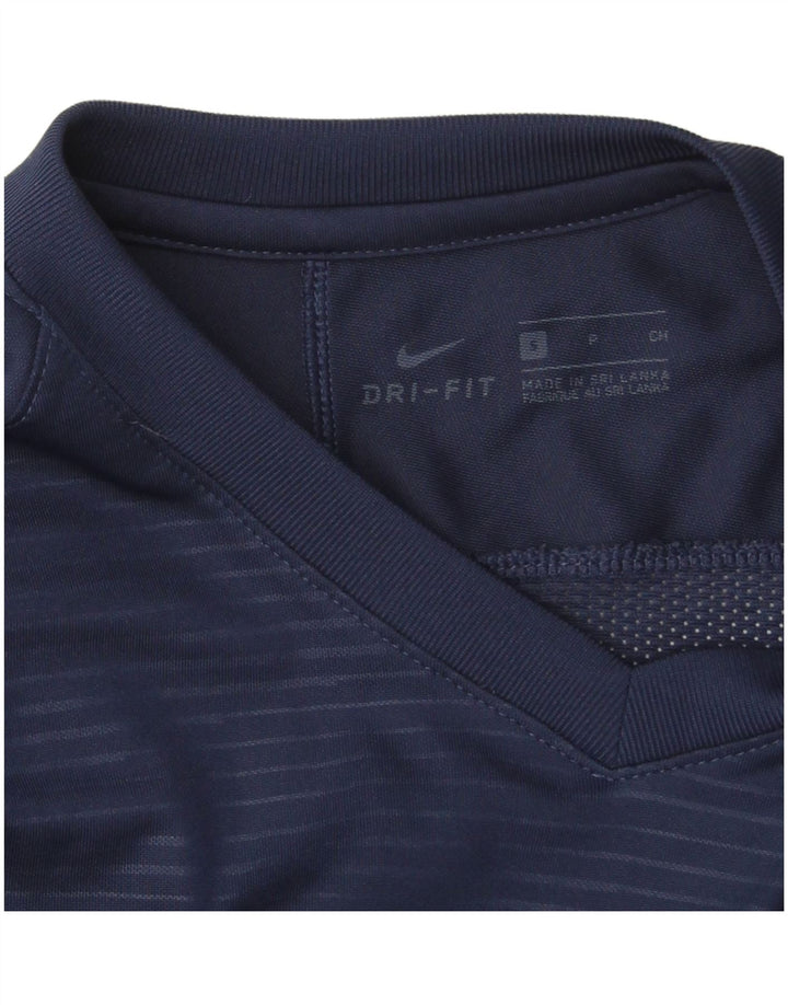 Nike Dri Fit majica s dugim rukavima, mala tamnoplava poliesterska boja