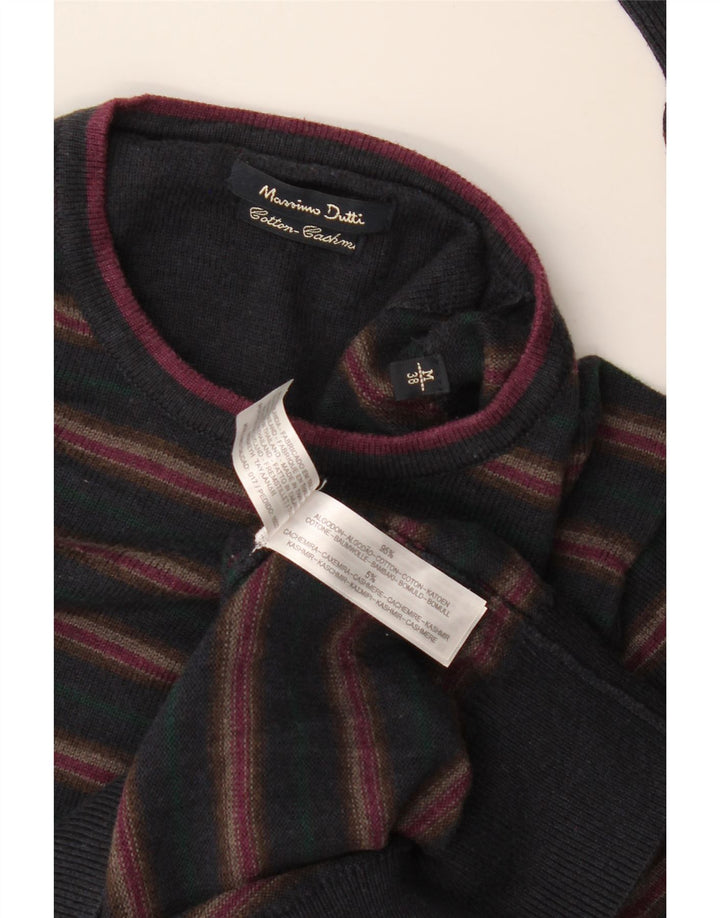 Massimo Dutti muški džemper s okruglim izrezom EU 38 Srednji tamnoplavi na pruge