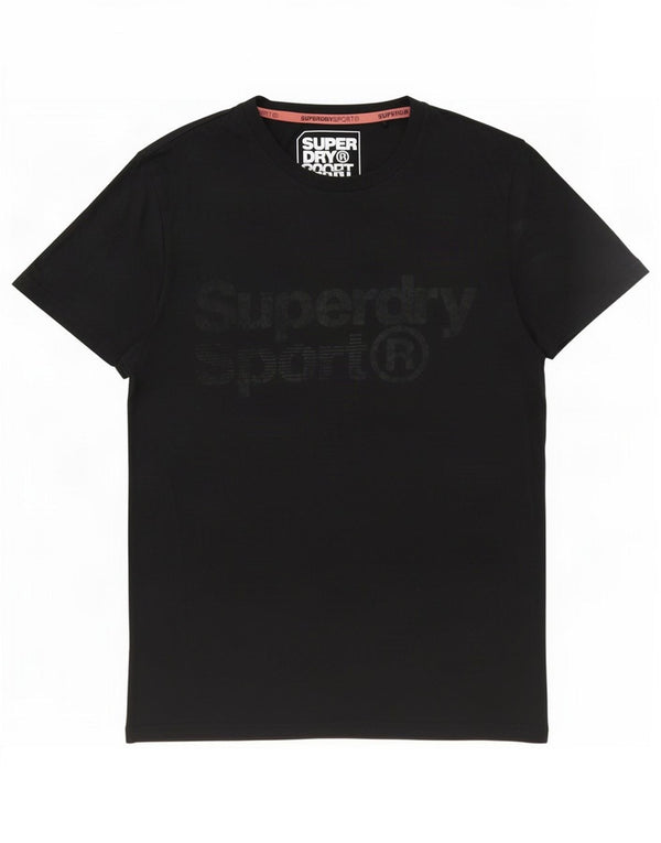 Superdry ženska majica s grafičkim motivima UK 14 veliki crni poliester
