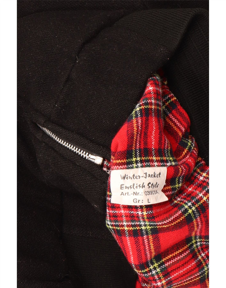 Vintage muška bomber jakna UK 40 velika crna vunena