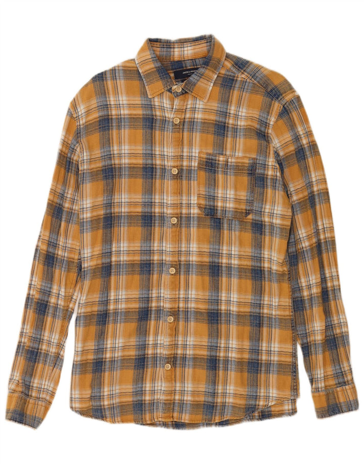 Jack & Jones muška flanelska košulja, veliki žuti karirani pamuk