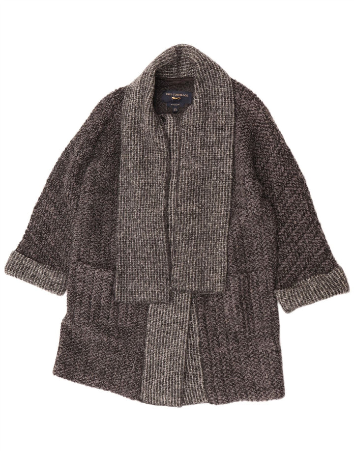 Paul Costelloe Ženski preveliki kaput UK 16 Large Grey Colourblock Wool