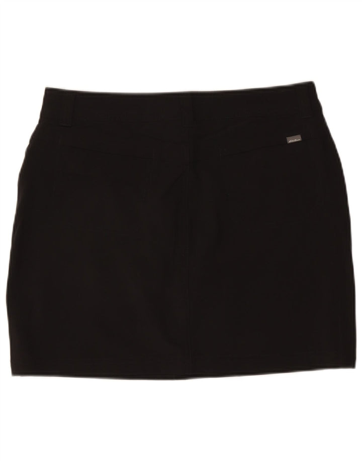EDDIE BAUER Ženska mini suknja US 8 srednje veličine W30 crni poliester