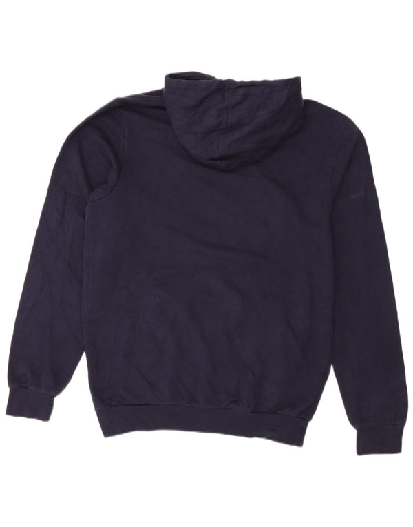 Adidas Mens Hoodie Jumper Medium Navy Blue Cotton